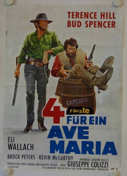 Vier für ein Ave Maria originales deutsches Filmplakat (R70s)